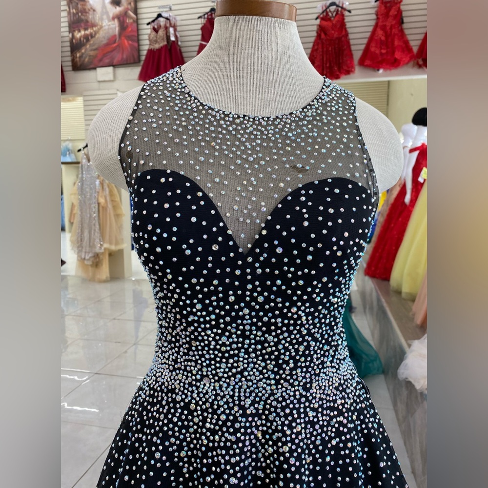 Black with rhinestones dress for multiple occasions, size XS can fit like a S